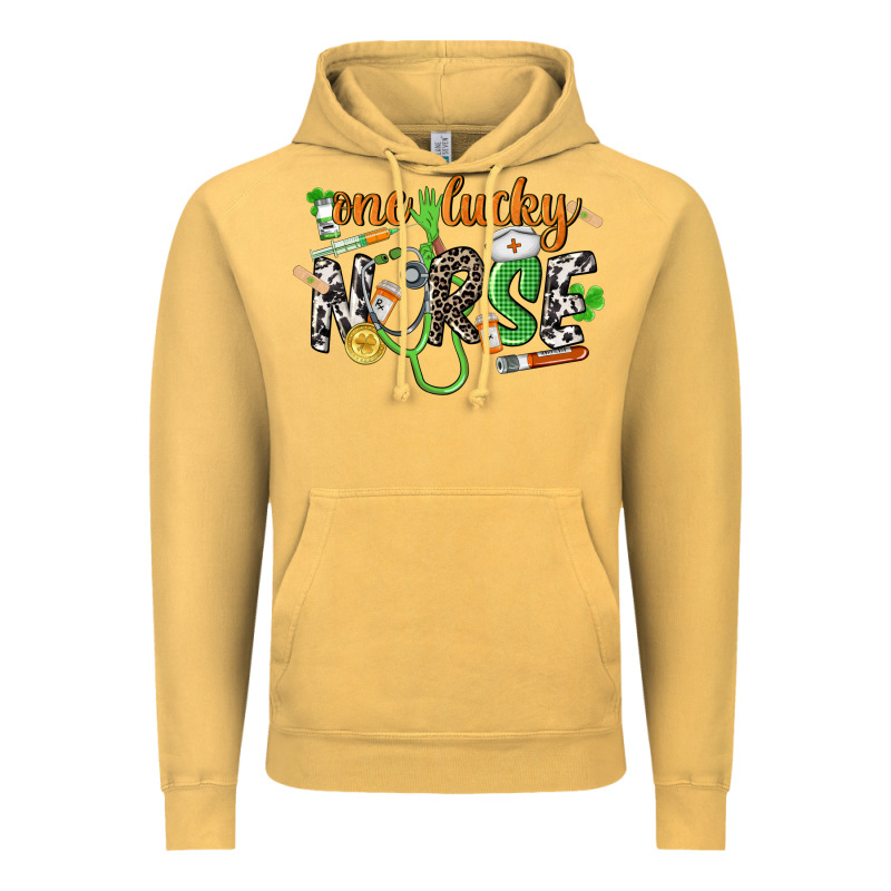 One Lucky Nurse St. Patrick's Day Vintage Hoodie by CowGirlArtShop | Teevron