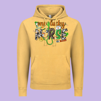 One Lucky Nurse St. Patrick's Day Vintage Hoodie Designed By Cowgirlartshop