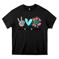 Black Peace Love Sunshine Heavy Core Tee - Bettercallsaul