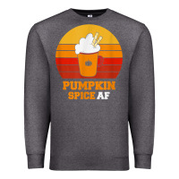 Charcoal Heather pumpkin spice af retro vintage background happy halloween Premium Sweatshirt - longCreatives