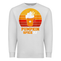 Dove Grey pumpkin spice af retro vintage background happy halloween Premium Sweatshirt - longCreatives