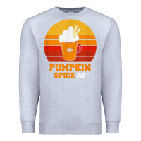Heather Grey pumpkin spice af retro vintage background happy halloween Premium Sweatshirt - longCreatives