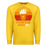 Lemon pumpkin spice af retro vintage background happy halloween Premium Sweatshirt - longCreatives