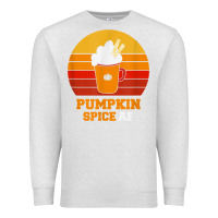 Oatmeal Heather pumpkin spice af retro vintage background happy halloween Premium Sweatshirt - longCreatives