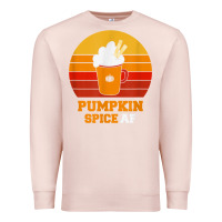 Pale Pink pumpkin spice af retro vintage background happy halloween Premium Sweatshirt - longCreatives