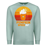 Seafoam pumpkin spice af retro vintage background happy halloween Premium Sweatshirt - longCreatives