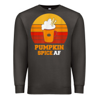 Smoke pumpkin spice af retro vintage background happy halloween Premium Sweatshirt - longCreatives