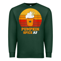 Sports Green pumpkin spice af retro vintage background happy halloween Premium Sweatshirt - longCreatives
