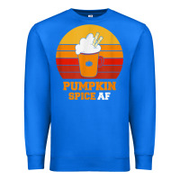 True Royal pumpkin spice af retro vintage background happy halloween Premium Sweatshirt - longCreatives