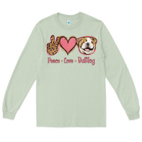 Matcha Peace Love Bulldog Long Sleeve Tee - Jasminsmagicworld
