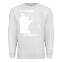Oatmeal Heather MN Minnesota Fishing T Gift for Fishermen and Anglers Premium Sweatshirt - longCreatives