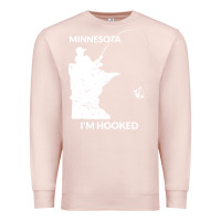 Pale Pink MN Minnesota Fishing T Gift for Fishermen and Anglers Premium Sweatshirt - longCreatives
