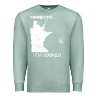 Seafoam MN Minnesota Fishing T Gift for Fishermen and Anglers Premium Sweatshirt - longCreatives