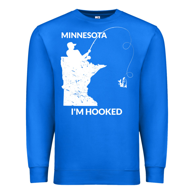 Mn Minnesota Fishing T Gift For Fishermen And Anglers Premium Sweatshirt by longCreatives | Teevron