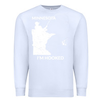 White MN Minnesota Fishing T Gift for Fishermen and Anglers Premium Sweatshirt - longCreatives