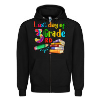 Black last day of third grade Zipper Hoodie - Artiststas