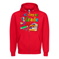 Red last day of third grade Zipper Hoodie - Artiststas