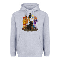 Heather Grey surprise!  scooby dog with friends funny halloween Heavyweight Hoodie - longCreatives