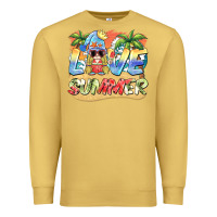 Antique Gold love summer gnomes  Background Premium Sweatshirt - BarkalooDesign