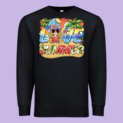 Love Summer Gnomes  Background Premium Sweatshirt Designed By Barkaloodesign