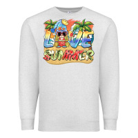 Oatmeal Heather love summer gnomes  Background Premium Sweatshirt - BarkalooDesign