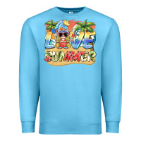 Ocean Blue love summer gnomes  Background Premium Sweatshirt - BarkalooDesign