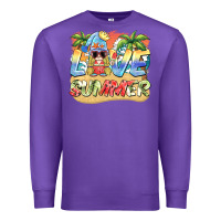 Purple love summer gnomes  Background Premium Sweatshirt - BarkalooDesign