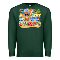 Sports Green love summer gnomes  Background Premium Sweatshirt - BarkalooDesign