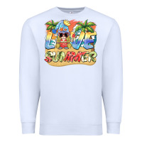 White love summer gnomes  Background Premium Sweatshirt - BarkalooDesign