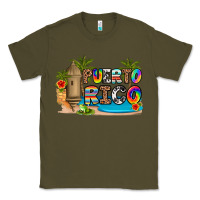 Army Green puerto rico Classic Tee - Artiststas