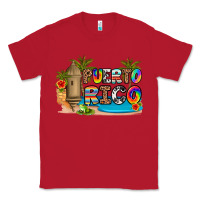 Red puerto rico Classic Tee - Artiststas
