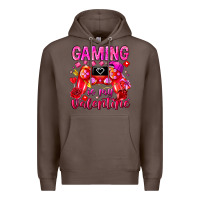 Coffee Gaming is My Valentine Premium Hoodie - CowhideDigitalArt