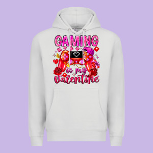 Gaming Is My Valentine Premium Hoodie Designed By Cowhidedigitalart
