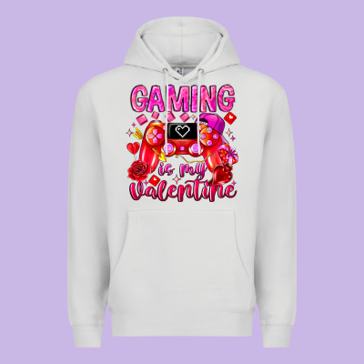 Gaming Is My Valentine Premium Hoodie Designed By Cowhidedigitalart