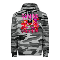 Slate Camo Gaming is My Valentine Premium Hoodie - CowhideDigitalArt