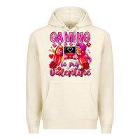 Tofu Gaming is My Valentine Premium Hoodie - CowhideDigitalArt