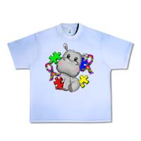 Grape Ice autism hippopotamus Urban Heavy Tee - CowGirlArtShop