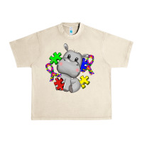 Sandshell autism hippopotamus Urban Heavy Tee - CowGirlArtShop