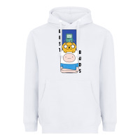 White Cn Adventure Time Finn Jake Bmo Best Buds Heavyweight Hoodie - longCreatives