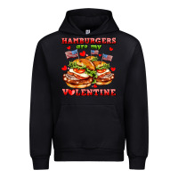 Black hamburger are my valentine Urban Hoodie - AdoDesignShop