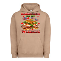 Pigment Burro hamburger are my valentine Urban Hoodie - AdoDesignShop