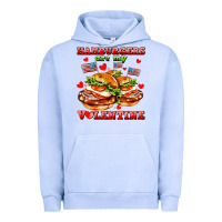 Pigment Grape Ice hamburger are my valentine Urban Hoodie - AdoDesignShop