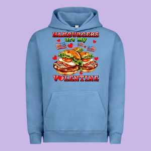 Hamburger Are My Valentine Urban Hoodie Designed By Adodesignshop