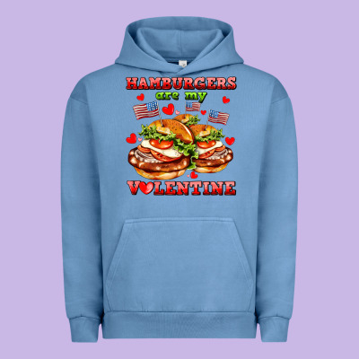 Hamburger Are My Valentine Urban Hoodie Designed By Adodesignshop