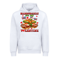 White hamburger are my valentine Urban Hoodie - AdoDesignShop