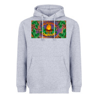 Heather Grey life is better around the campfire license plate Heavyweight Hoodie - BarkalooDesign