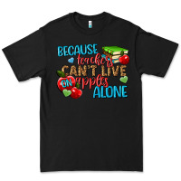 Black because teachers cant live on apples alone Premium Tee - NancyCooperArtShop