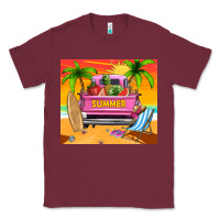 Burgundy summer truck Classic Tee - TumblerDesignByShophia