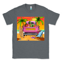 Charcoal Heather summer truck Classic Tee - TumblerDesignByShophia