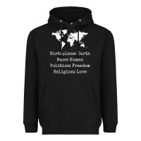 Black birthplace earth race human politics freedom religion love t shirt Heavyweight Hoodie - longCreatives